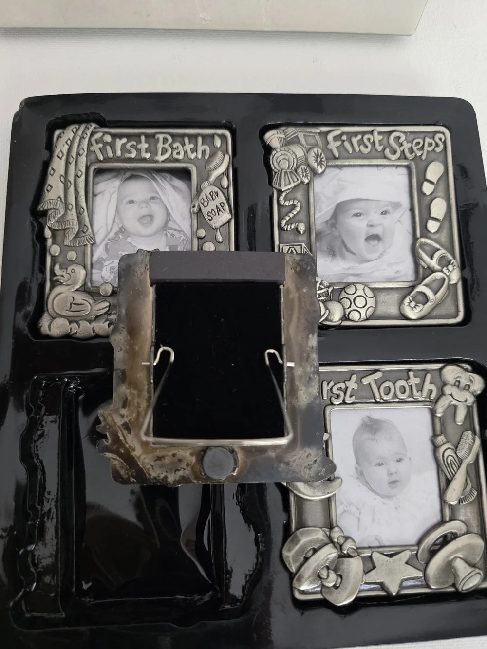 Royal Limited Silver Baby Milestone Frame Set - Silver Toned Four-Piece